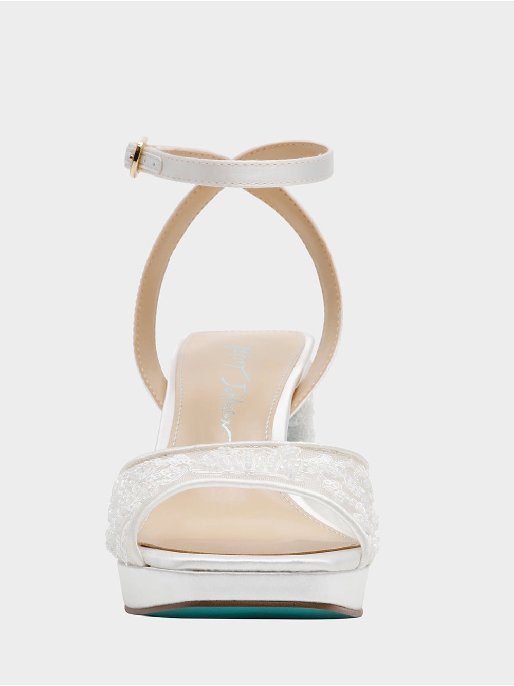 Betsey Johnson Junie Ivory Beaded Platform Heels | Bridal Heels | Size 6.5 - Picture 2 of 13